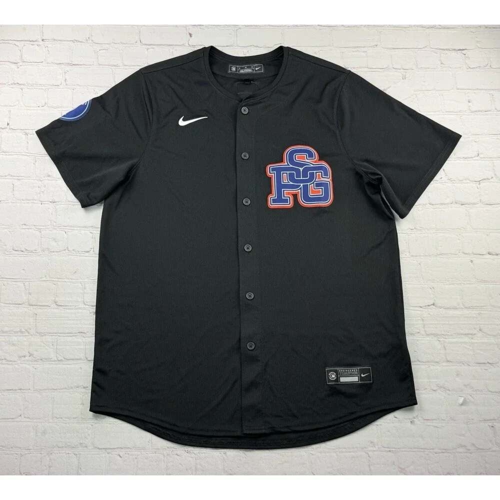 PSG MLB Baseball Jersey Los Angeles Popup Nike Mens XL Paris Saint-Germain Shirt